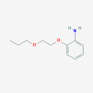 molecular formula C11H17NO2 B3169775 2-(2-丙氧基乙氧基)苯胺 CAS No. 937695-98-2