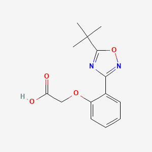 molecular formula C14H16N2O4 B3169776 2-{2-[5-(tert-Butyl)-1,2,4-oxadiazol-3-yl]phenoxy}acetic acid CAS No. 937697-90-0