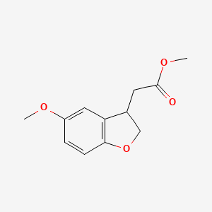 molecular formula C12H14O4 B3169778 Methyl 5-Methoxy-2,3-dihydrobenzofuran-3-acetate CAS No. 93772-89-5