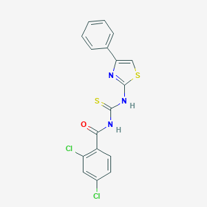 molecular formula C17H11Cl2N3OS2 B316979 2,4-dichloro-N-[(4-phenyl-1,3-thiazol-2-yl)carbamothioyl]benzamide 