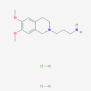 molecular formula C14H24Cl2N2O2 B3169804 [3-(6,7-dimethoxy-3,4-dihydroisoquinolin-2(1H)-yl)propyl]amine dihydrochloride CAS No. 93808-11-8