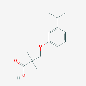 molecular formula C14H20O3 B3169808 2,2-Dimethyl-3-[3-(propan-2-yl)phenoxy]propanoic acid CAS No. 938122-86-2