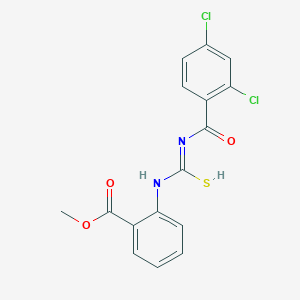 molecular formula C16H12Cl2N2O3S B316981 N'-(2,4-dichlorobenzoyl)-N-(2-methoxycarbonylphenyl)carbamimidothioic acid 