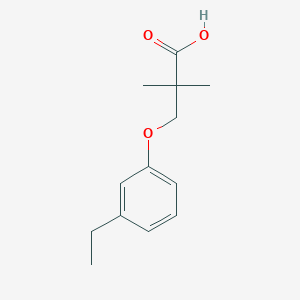 molecular formula C13H18O3 B3169825 3-(3-Ethylphenoxy)-2,2-dimethylpropanoic acid CAS No. 938225-98-0