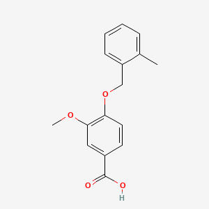 molecular formula C16H16O4 B3169832 3-Methoxy-4-[(2-methylbenzyl)oxy]benzoic acid CAS No. 938232-46-3