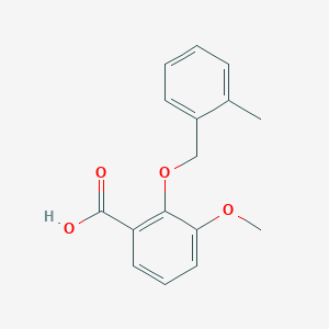 molecular formula C16H16O4 B3169855 3-Methoxy-2-[(2-methylbenzyl)oxy]benzoic acid CAS No. 938247-60-0
