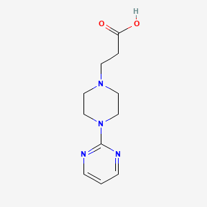 molecular formula C11H16N4O2 B3169858 3-[4-(Pyrimidin-2-yl)piperazin-1-yl]propanoic acid CAS No. 938267-98-2