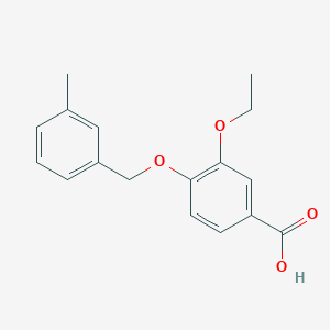molecular formula C17H18O4 B3169865 3-乙氧基-4-[(3-甲基苄基)氧基]苯甲酸 CAS No. 938271-96-6