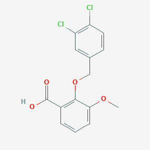molecular formula C15H12Cl2O4 B3169872 2-[(3,4-二氯苄基)氧基]-3-甲氧基苯甲酸 CAS No. 938274-94-3