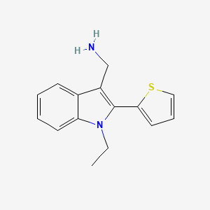 molecular formula C15H16N2S B3169885 {[1-Ethyl-2-(2-thienyl)-1H-indol-3-yl]methyl}amine CAS No. 938306-01-5