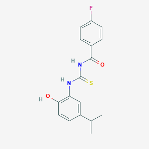 molecular formula C17H17FN2O2S B316991 N-(4-fluorobenzoyl)-N'-(2-hydroxy-5-isopropylphenyl)thiourea 