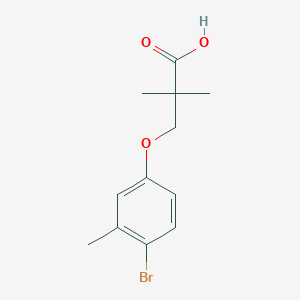 molecular formula C12H15BrO3 B3169929 3-(4-Bromo-3-methylphenoxy)-2,2-dimethylpropanoic acid CAS No. 938341-40-3
