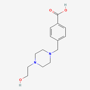 molecular formula C14H20N2O3 B3169937 4-[4-(2-羟乙基)-哌嗪-1-基甲基]-苯甲酸 CAS No. 938348-99-3