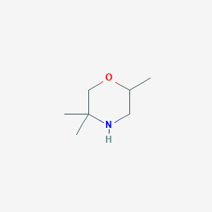 molecular formula C7H15NO B3169940 2,5,5-Trimethylmorpholine CAS No. 938374-22-2