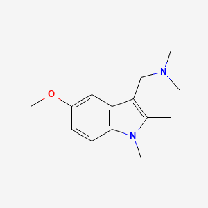 molecular formula C14H20N2O B3169963 [(5-Methoxy-1,2-dimethyl-1H-indol-3-yl)methyl]-dimethylamine CAS No. 93865-34-0