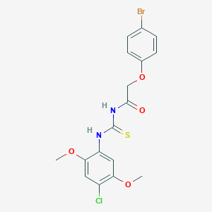 2-(4-bromophenoxy)-N-[(4-chloro-2,5-dimethoxyphenyl)carbamothioyl]acetamide