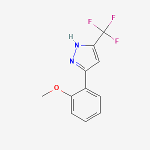 molecular formula C11H9F3N2O B3169970 5-(2-Methoxyphenyl)-3-(trifluoromethyl)pyrazole CAS No. 939052-04-7