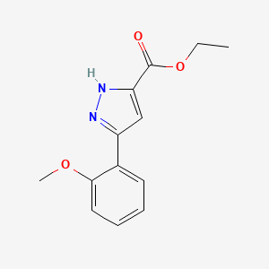 molecular formula C13H14N2O3 B3169974 ethyl 5-(2-methoxyphenyl)-1H-pyrazole-3-carboxylate CAS No. 939053-53-9