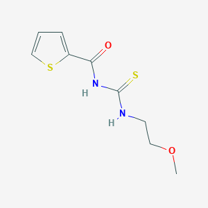 molecular formula C9H12N2O2S2 B3169982 3-(2-Methoxyethyl)-1-(thiophene-2-carbonyl)thiourea CAS No. 939265-40-4