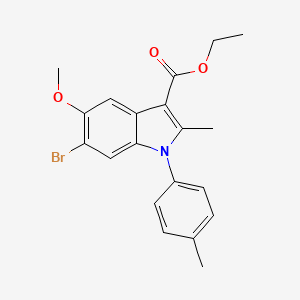 molecular formula C20H20BrNO3 B3169990 ethyl 6-bromo-5-methoxy-2-methyl-1-(4-methylphenyl)-1H-indole-3-carboxylate CAS No. 939357-55-8