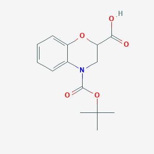 molecular formula C14H17NO5 B3169996 2,3-二氢-苯并[1,4]恶嗪-2,4-二羧酸 4-叔丁酯 CAS No. 939525-77-6