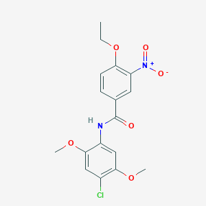 molecular formula C17H17ClN2O6 B317000 N-(4-chloro-2,5-dimethoxyphenyl)-4-ethoxy-3-nitrobenzamide 