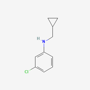 molecular formula C10H12ClN B3170010 3-chloro-N-(cyclopropylmethyl)aniline CAS No. 939757-86-5