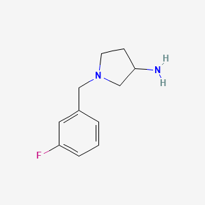 molecular formula C11H15FN2 B3170037 1-[(3-Fluorophenyl)methyl]pyrrolidin-3-amine CAS No. 939759-88-3