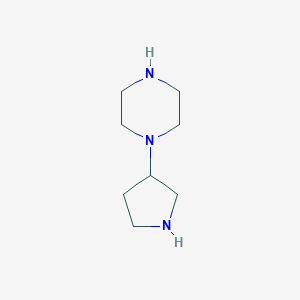 molecular formula C8H17N3 B3170046 1-(Pyrrolidin-3-yl)piperazine CAS No. 939793-68-7