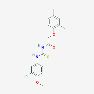 N-[(3-chloro-4-methoxyphenyl)carbamothioyl]-2-(2,4-dimethylphenoxy)acetamide