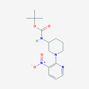 (3'-Nitro-3,4,5,6-tetrahydro-2H-[1,2']bipyridinyl-3-yl)-carbamic acid tert-butyl ester