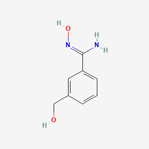 molecular formula C8H10N2O2 B3170073 Benzenecarboximidamide, N-hydroxy-3-(hydroxymethyl)- CAS No. 939999-37-8