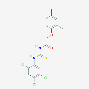molecular formula C17H15Cl3N2O2S B317008 2-(2,4-dimethylphenoxy)-N-[(2,4,5-trichlorophenyl)carbamothioyl]acetamide 