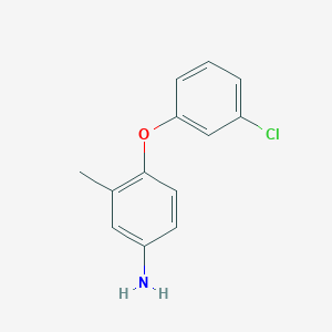 molecular formula C13H12ClNO B3170100 4-(3-Chlorophenoxy)-3-methylaniline CAS No. 940302-93-2