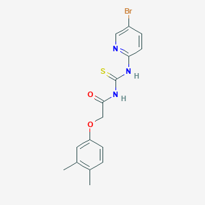 molecular formula C16H16BrN3O2S B317011 N-[(5-bromopyridin-2-yl)carbamothioyl]-2-(3,4-dimethylphenoxy)acetamide 