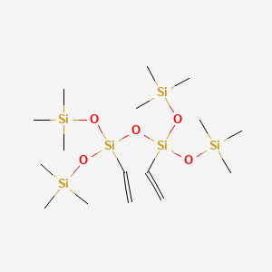 molecular formula C16H42O5Si6 B3170153 1,1,1,7,7,7-Hexamethyl-3,5-bis((trimethylsilyl)oxy)-3,5-divinyltetrasiloxane CAS No. 94071-24-6