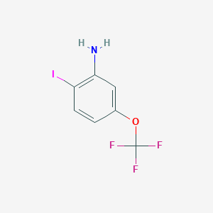 molecular formula C7H5F3INO B3170158 2-Iodo-5-(trifluoromethoxy)aniline CAS No. 940908-06-5
