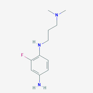 molecular formula C11H18FN3 B3170173 N1-(3-(dimethylamino)propyl)-2-fluorobenzene-1,4-diamine CAS No. 941318-39-4