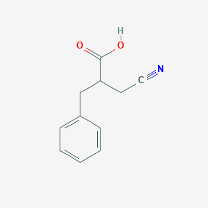 molecular formula C11H11NO2 B3170189 2-Benzyl-3-cyanopropanoic acid CAS No. 941577-90-8