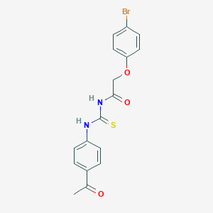 molecular formula C17H15BrN2O3S B317022 N-(4-acetylphenyl)-N'-[(4-bromophenoxy)acetyl]thiourea 