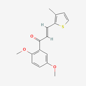 molecular formula C16H16O3S B3170222 (2E)-1-(2,5-Dimethoxyphenyl)-3-(3-methylthiophen-2-yl)prop-2-en-1-one CAS No. 941717-91-5