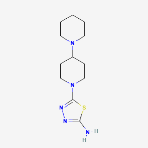 molecular formula C12H21N5S B3170224 5-(4-Piperidin-1-ylpiperidin-1-yl)-1,3,4-thiadiazol-2-amine CAS No. 941867-27-2