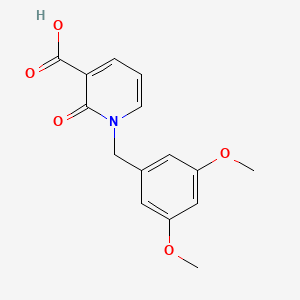 molecular formula C15H15NO5 B3170233 1-(3,5-二甲氧基苄基)-2-氧代-1,2-二氢吡啶-3-羧酸 CAS No. 941869-34-7