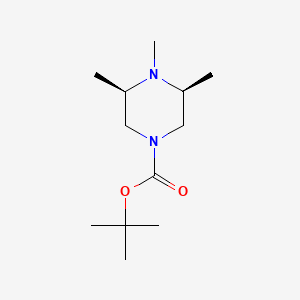 molecular formula C12H24N2O2 B3170241 (3R,5S)-tert-butyl 3,4,5-trimethylpiperazine-1-carboxylate CAS No. 942125-59-9