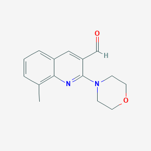 molecular formula C15H16N2O2 B317027 8-Methyl-2-(4-morpholinyl)-3-quinolinecarbaldehyde 