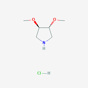 molecular formula C6H14ClNO2 B3170279 (3r,4r)-3,4-二甲氧基吡咯烷盐酸盐 CAS No. 942309-06-0