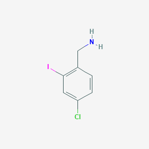 molecular formula C7H7ClIN B3170285 (4-Chloro-2-iodophenyl)methanamine CAS No. 942318-55-0