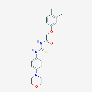 molecular formula C21H25N3O3S B317030 N-[(3,4-dimethylphenoxy)acetyl]-N'-[4-(4-morpholinyl)phenyl]thiourea 