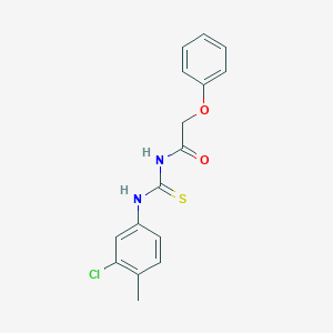 molecular formula C16H15ClN2O2S B317031 N-(3-chloro-4-methylphenyl)-N'-(phenoxyacetyl)thiourea 