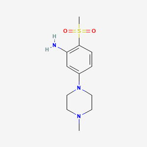 molecular formula C12H19N3O2S B3170317 5-(1-Methylpiperazin-4-yl)-2-methylsulfonylaniline CAS No. 942474-25-1
